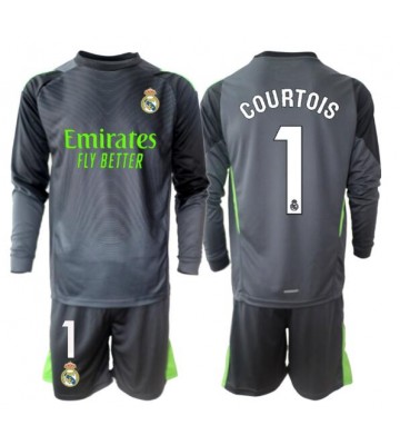 Real Madrid Thibaut Courtois #1 Goalkeeper Replica Third Stadium Kit for Kids 2025-26 Long Sleeve (+ pants)